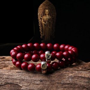 Buddhist Guardian Deities Bracelet – Luck & Protection - Fire element crystal for love