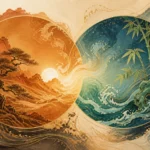 Two balanced elemental circles representing BaZi relationship compatibility